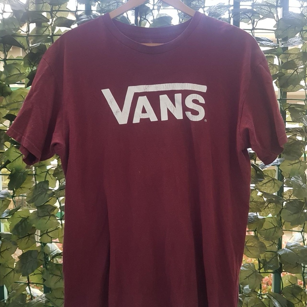 Burgundy VANS t shirt